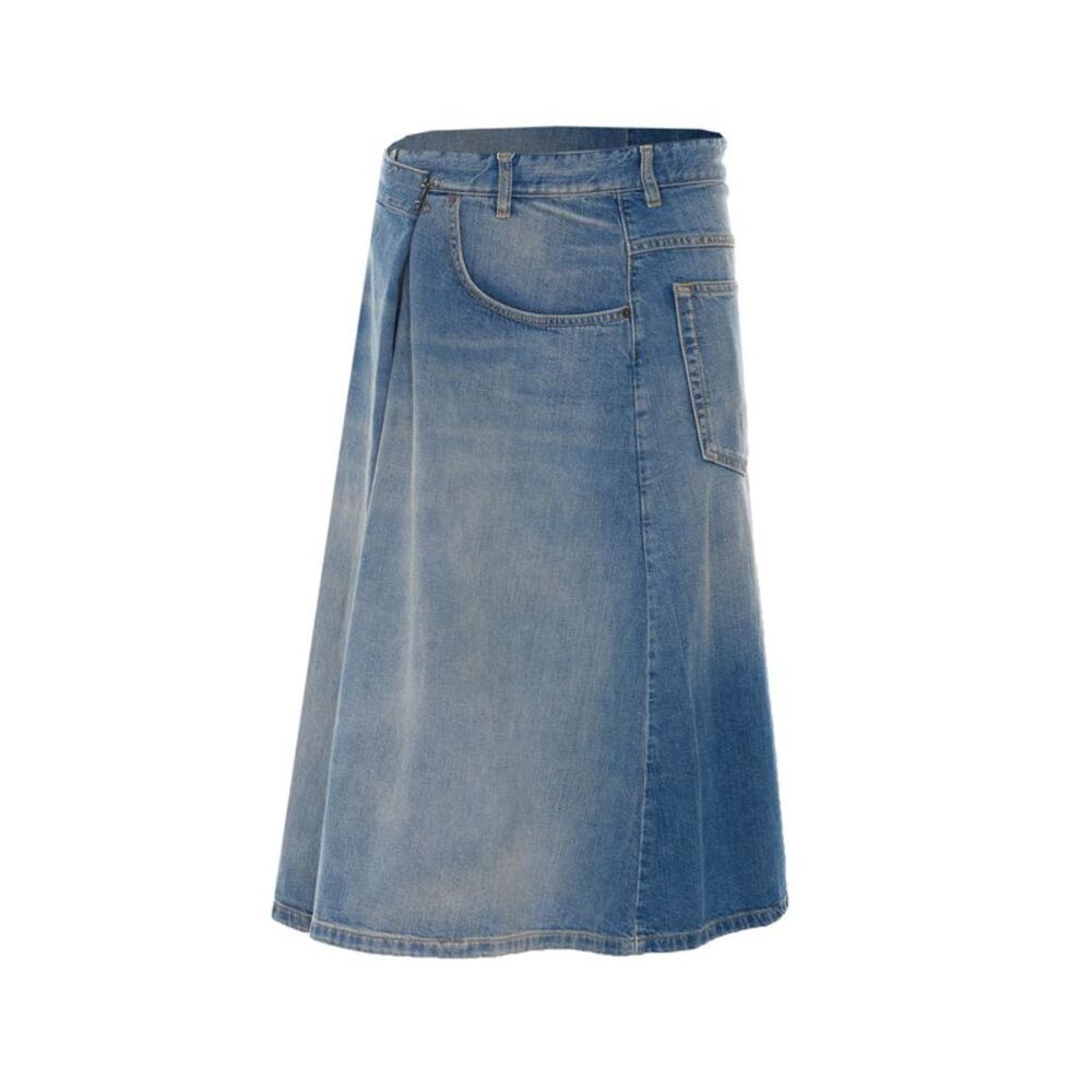 Maison Margiela Women Denim Wallet Midi Skirt